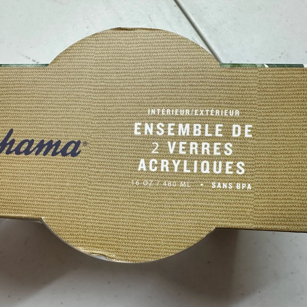 Tommy Bahama Set of 2 Acrylic Drinkware Star